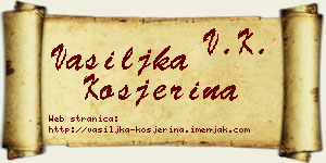 Vasiljka Kosjerina vizit kartica